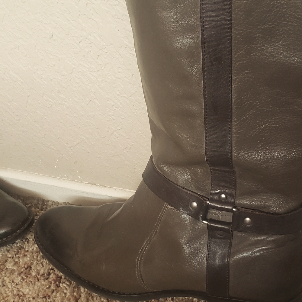 Distress high boots